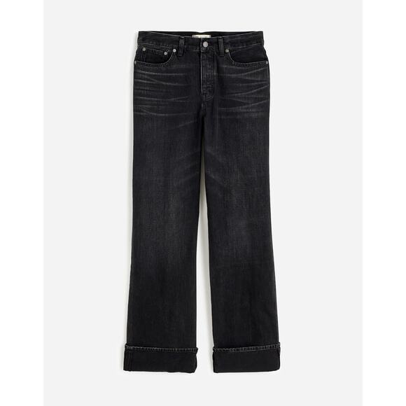 NWT Madewell Low-Slung Baggy Jeans 100% Cotton Black Zero Stretch Size 27 - Picture 5 of 9